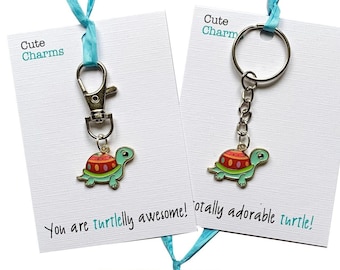 Cute Charms! Cute handmade enamel Turtle clasp/phone charm. Various slogans. Ideal well done/birthday gift