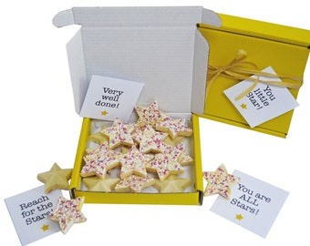 Tiny treats! Little box of Chocolate stars. Ideal 'Well done/thank you/achievement' gift etc. Personalisable.