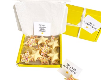 Tiny treats! Little box of chocolate stars. Ideal Well done/thank you gift etc. Personalisable. VARIOUS sizes.