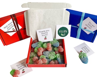 Tiny treats! Little box of fruit berry sweets (VEGAN suitable) . 'ANY occasion' gift. Personalisable.