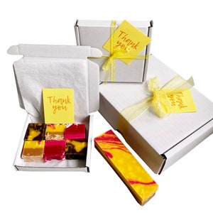 THANK YOU gift box with luxury handmade fudge. Various flavour choices/sizes. Personalise.