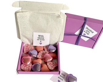 Tiny treats! Little 'Get well/birthday/pick me up' etc box of chocolates. Personalisable.