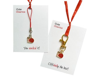 Cute Charms! Cute handmade enamel Snail clasp/phone charm.Ideal well done/gift