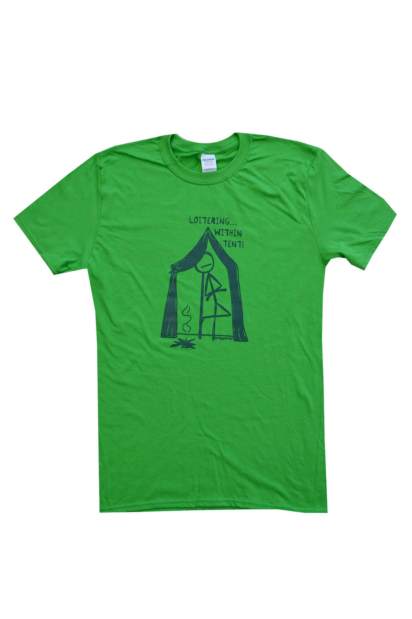 Image of Sale Mens "Loitering...' Apple Green T.shirt