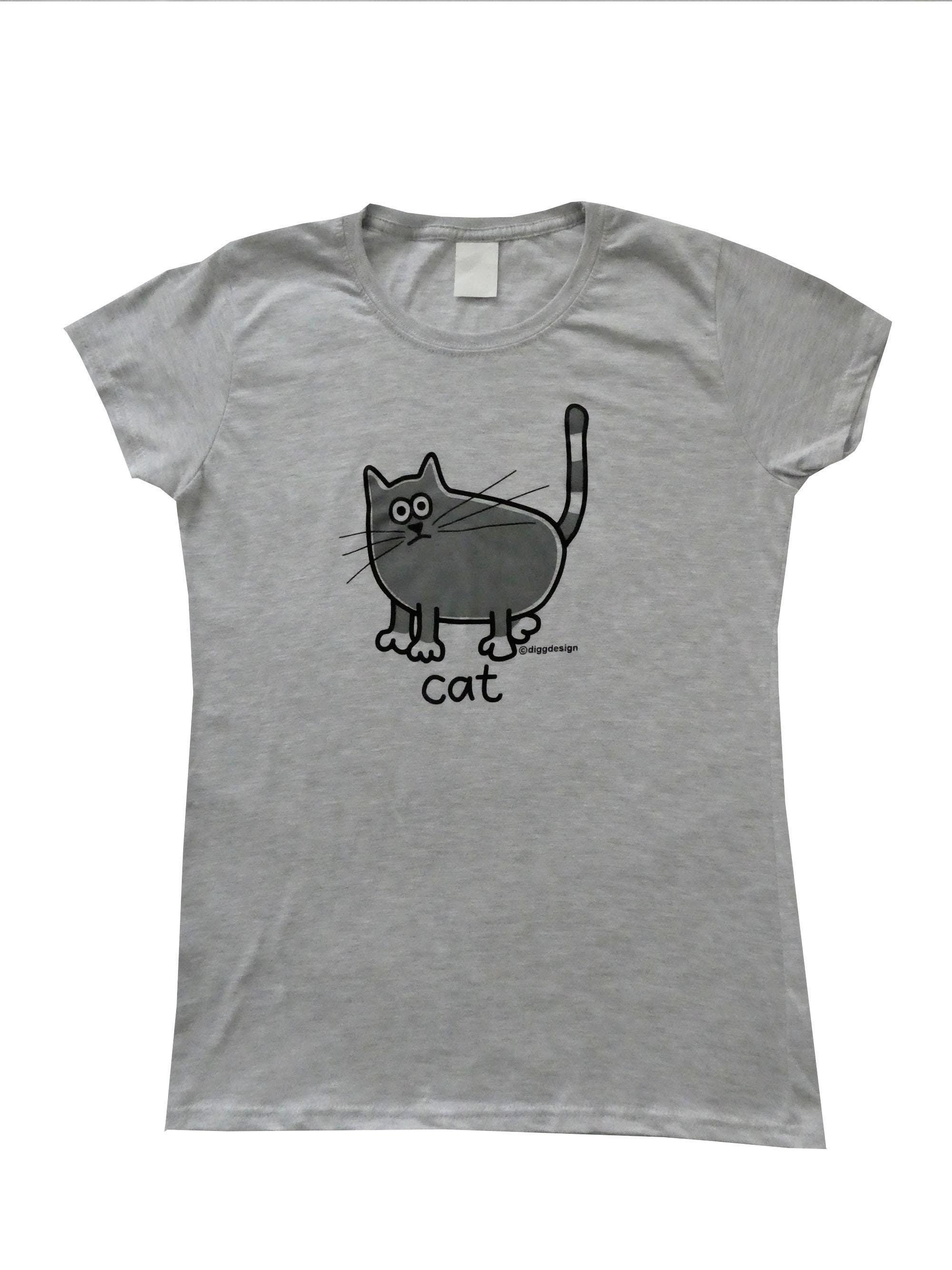 【FALLETT】Annoying Cat Short Sleeve T-Shirt★送料・関税込 CAT'TERYX Spoof Shirt Graphic Tees Original Design Cotton