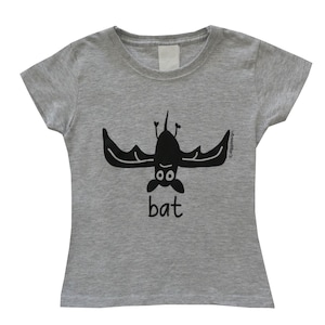 Girls BAT Heather Grey Cotton T.shirt. Ages 3-11y