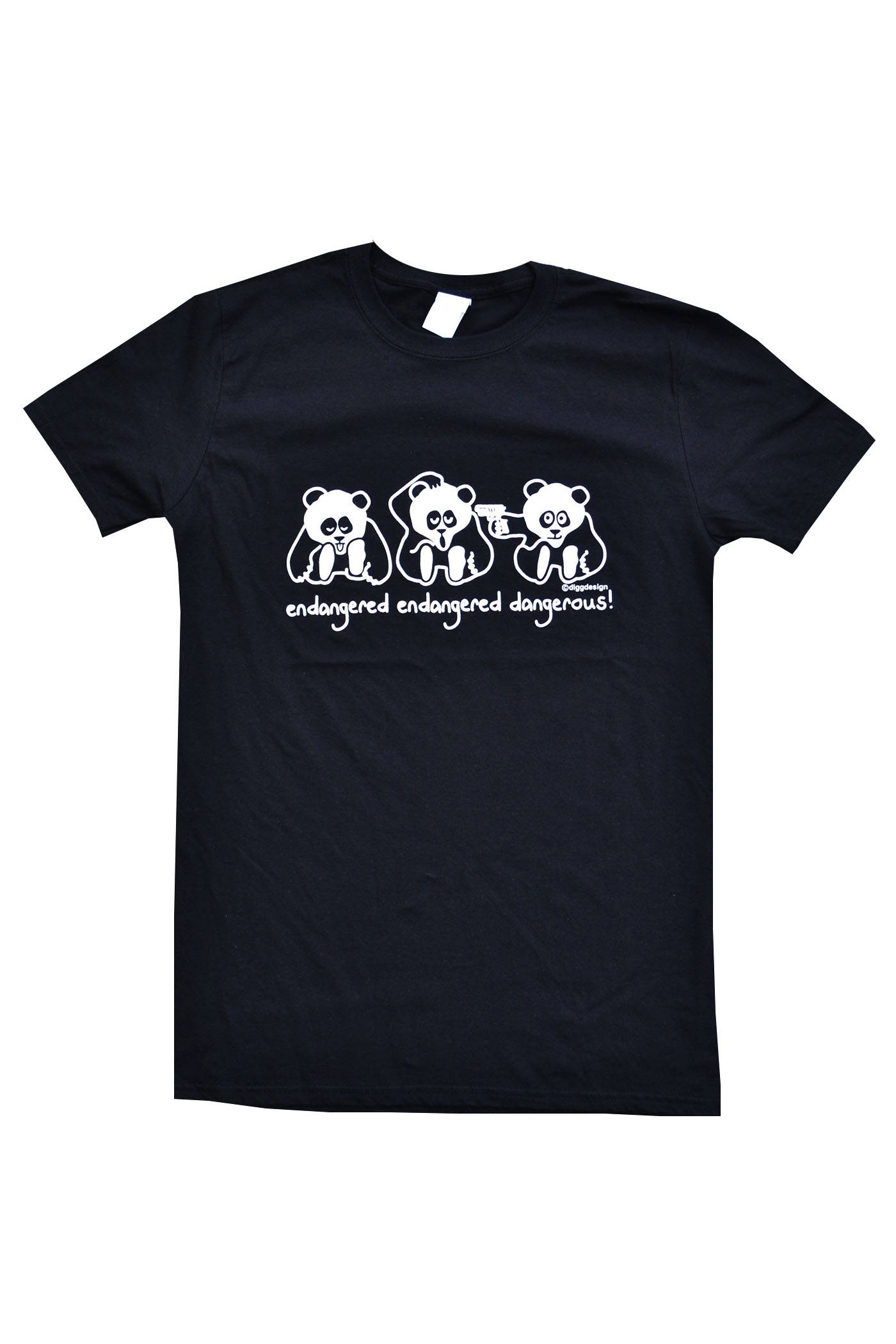 Image of Mens Dangerous Panda Black T.shirt