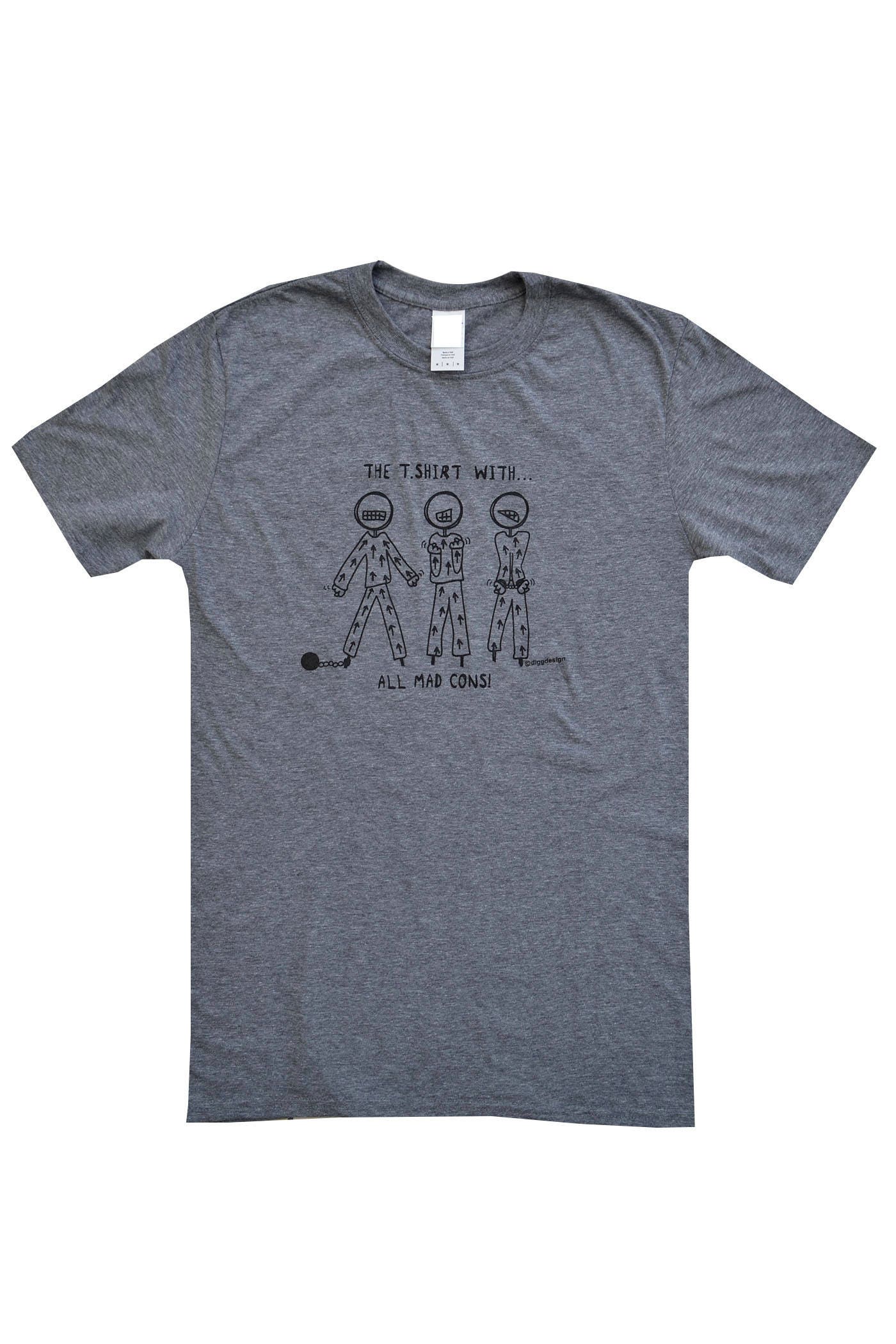 Image of Sale Mens "All Mad Cons..' Grey T.shirt