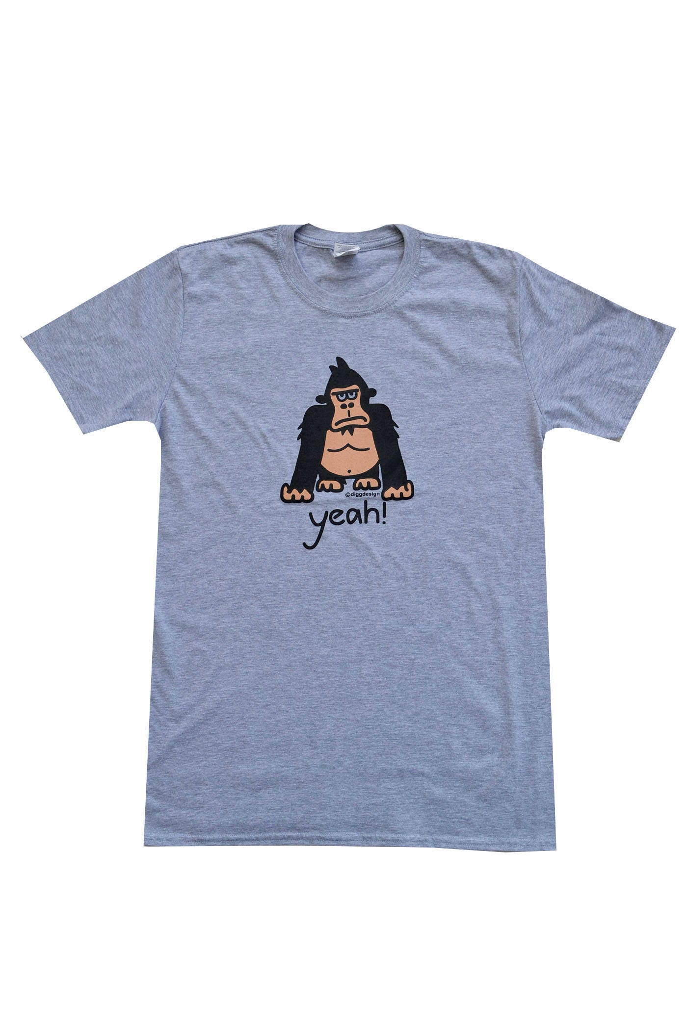 Image of Sale Mens Yeah Gorilla Grey T.shirt