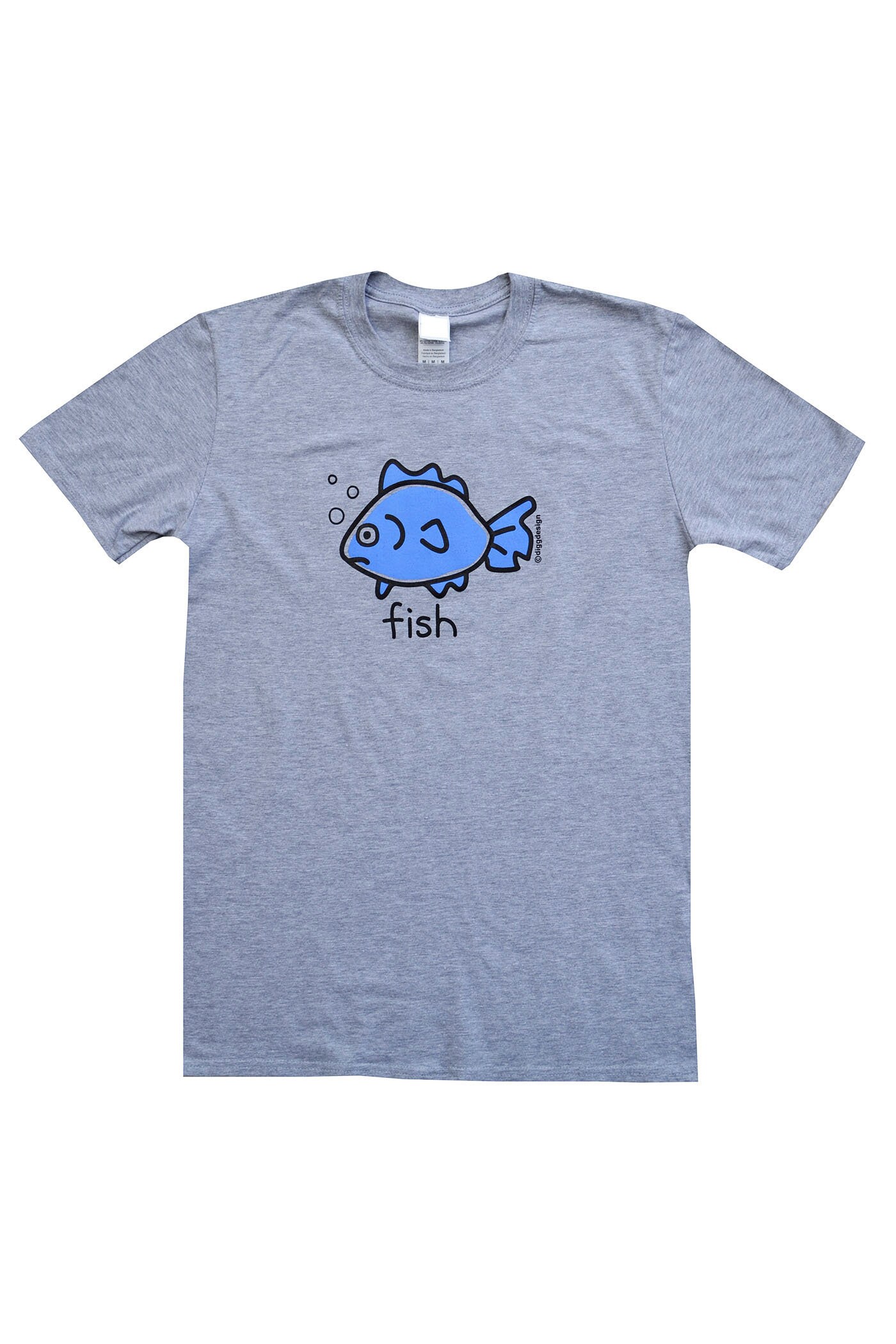 Image of Mens Fish Grey T.shirt
