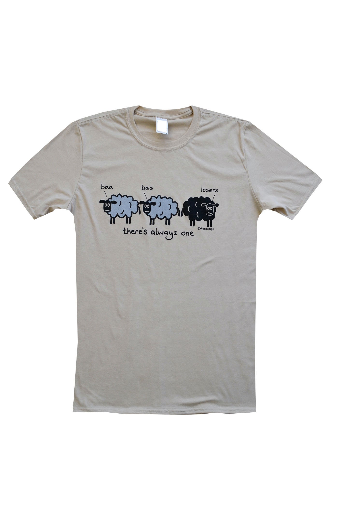 Image of Mens Funny Sheep Grey T.shirt