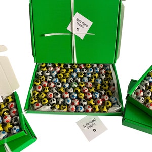 Tiny treats Little box of chocolate footballs. Various colours. Personalisable. image 4
