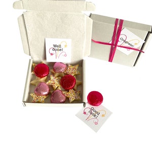 Piccole prelibatezze Scatolina rosa di cuori di cioccolato. Ideale per venirmi a prendere/regalo di anniversario, ecc. Personalizzabile. VARIE dimensioni. immagine 10