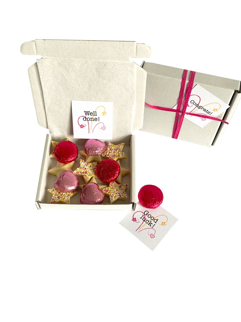 Piccole prelibatezze Scatolina rosa di cuori di cioccolato. Ideale per venirmi a prendere/regalo di anniversario, ecc. Personalizzabile. VARIE dimensioni. immagine 10