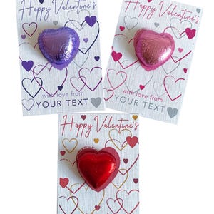 ¡Pequeños dulces! Tarjetas de chocolate con temática de CORAZÓN. Ideales para bodas, etc. Varios estilos y colores. Personalízalos.