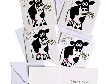 NEW in! Pack of 5 Top quality THANK YOU Cards. White envelopes.