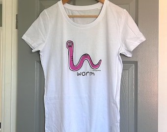 Pop up wardrobe! Size 10/12/14. Womens fitted Wiggly worm tee.