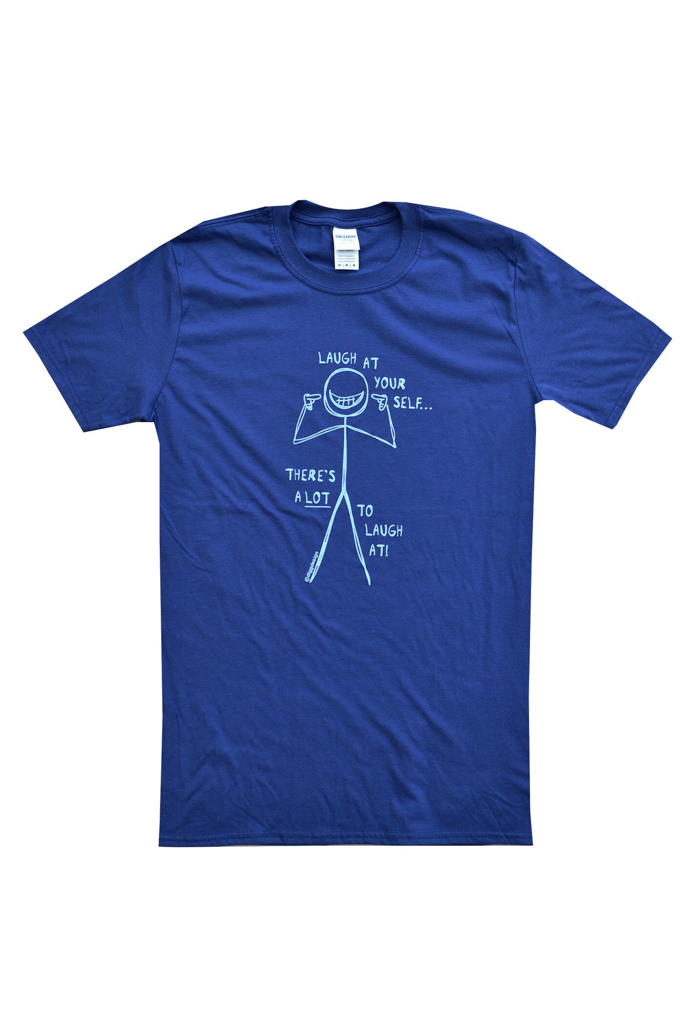 Image of Sale Mens "Laugh St Yourself.....' Blue T.shirt