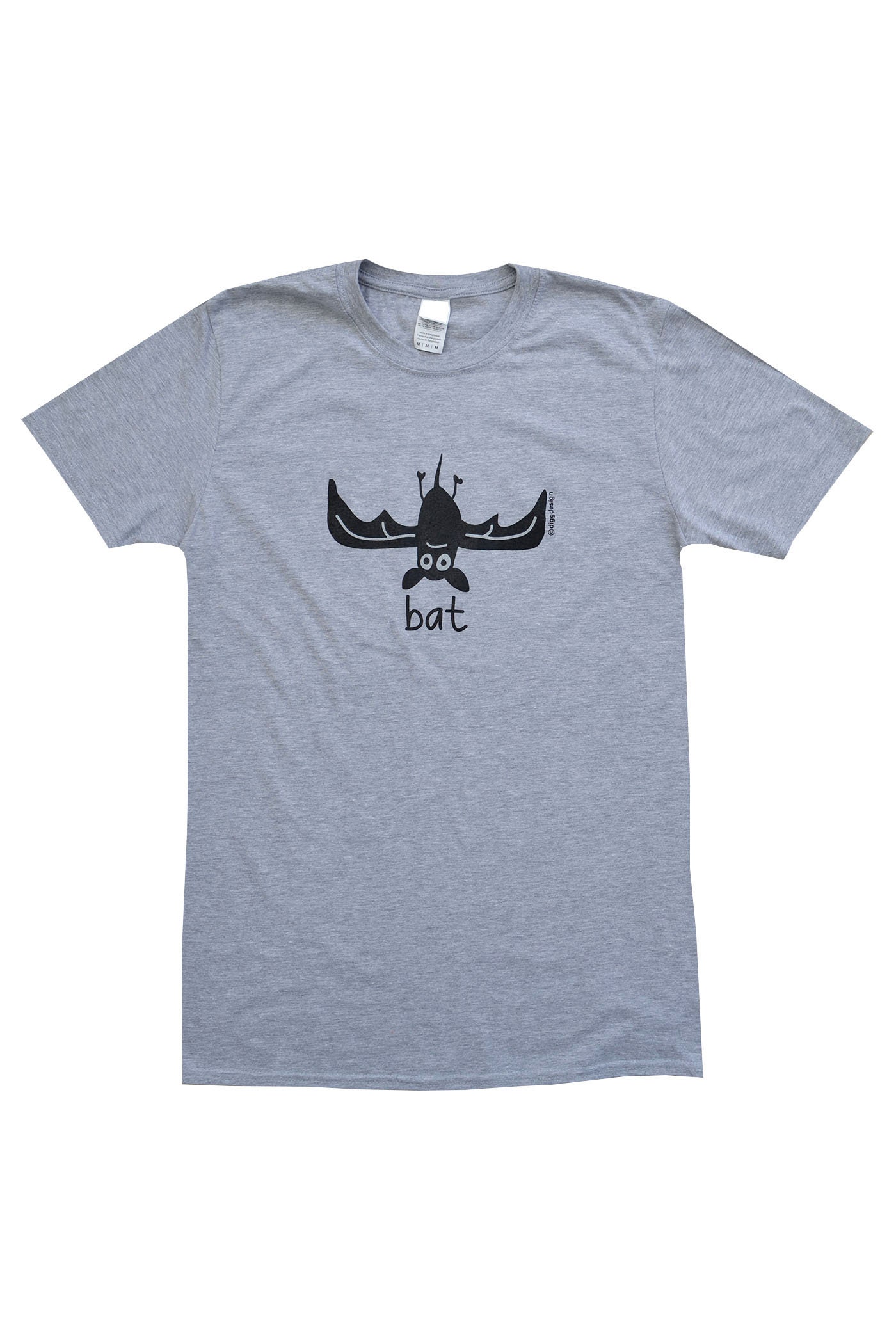 Image of Sale Mens Whoooo Bat Grey T.shirt