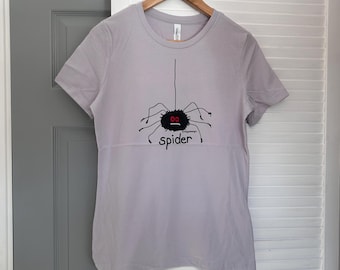 Womens fitted SPIDER T.shirt. Size 8-14 - Ideal for Halloween!