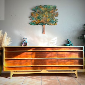 Boldly Reimagined Mid Century Modern Dresser With 9 Drawers