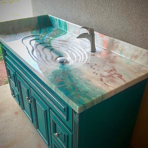 Custom Made Erosion Sinks and Countertops For Your Bathroom Vanity or Cabinet