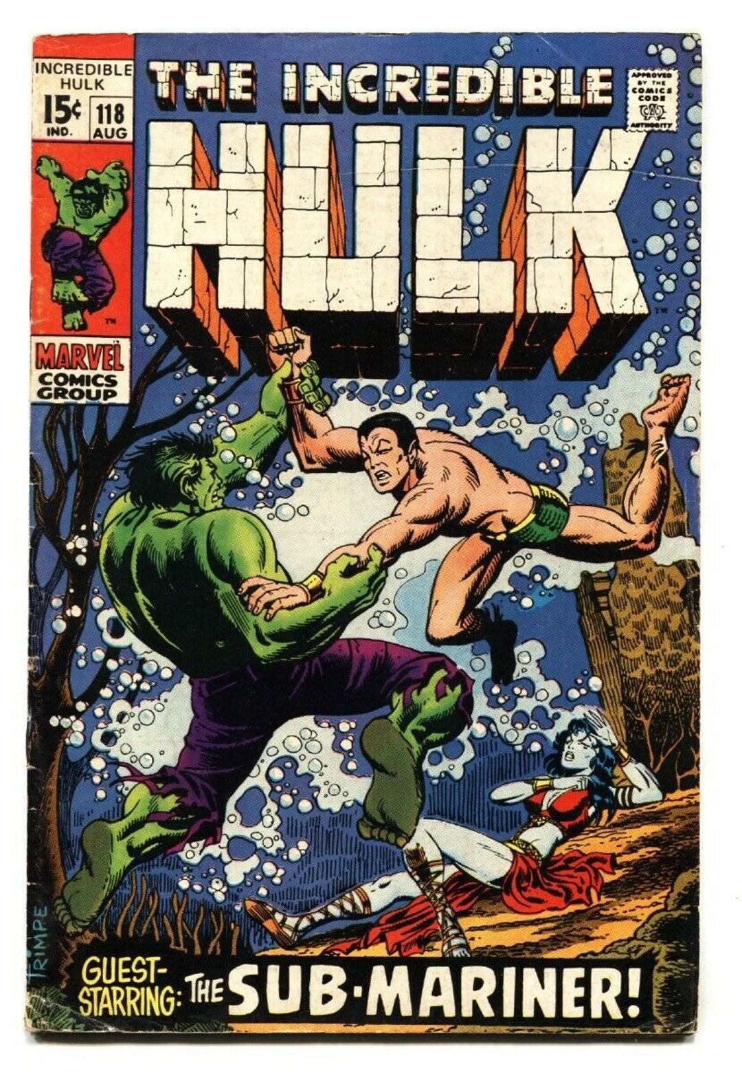 Regeneratie Oeganda Betsy Trotwood Incredible Hulk 118 1969 Marvel Comics-the Sub-Mariner - Etsy België