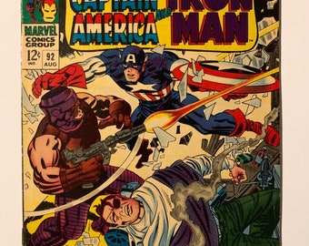 Tales of Suspense #92 - Marvel Comics (1967) Captain America Iron Man Nick Fury Appearance Marvel Comics MCU Silver Age