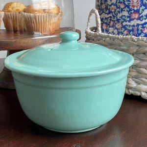 Vintage Schöne Rotkehlchen Ei Blau Auflaufform Topf mit Deckel