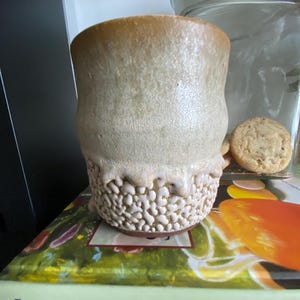 Handmade Japanese Inspired Tea Cup: Textured Glaze Ceramic Pottery