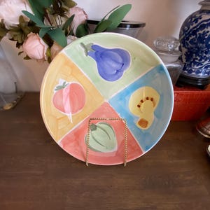 Bella Ceramica Hand Painted Serving Bowl: 11" Italian Ceramic Fruit Vegetable Dish