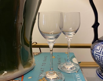 Ensemble de 4 cordes Stephanie Cordial vintage en cristal soufflé optique MIKASA