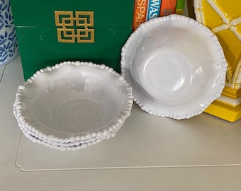 Farmhouse Rachel Ashwell Pearl Melamine Series Scalloped Pearl Bowls - set van 4