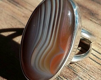 Lake superior agate ring