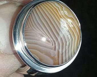Lake superior agate ring