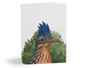 Tarjeta de Correcaminos: Papelería artística de aves del desierto