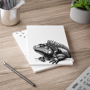 Iguana Softcover A5 Lined Lay Flat Notebook Journal