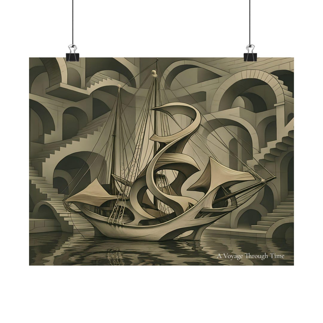 Abstract Nautical Graphics Abstract Nautical Ship Poster, Modern Art Print - Etsy
