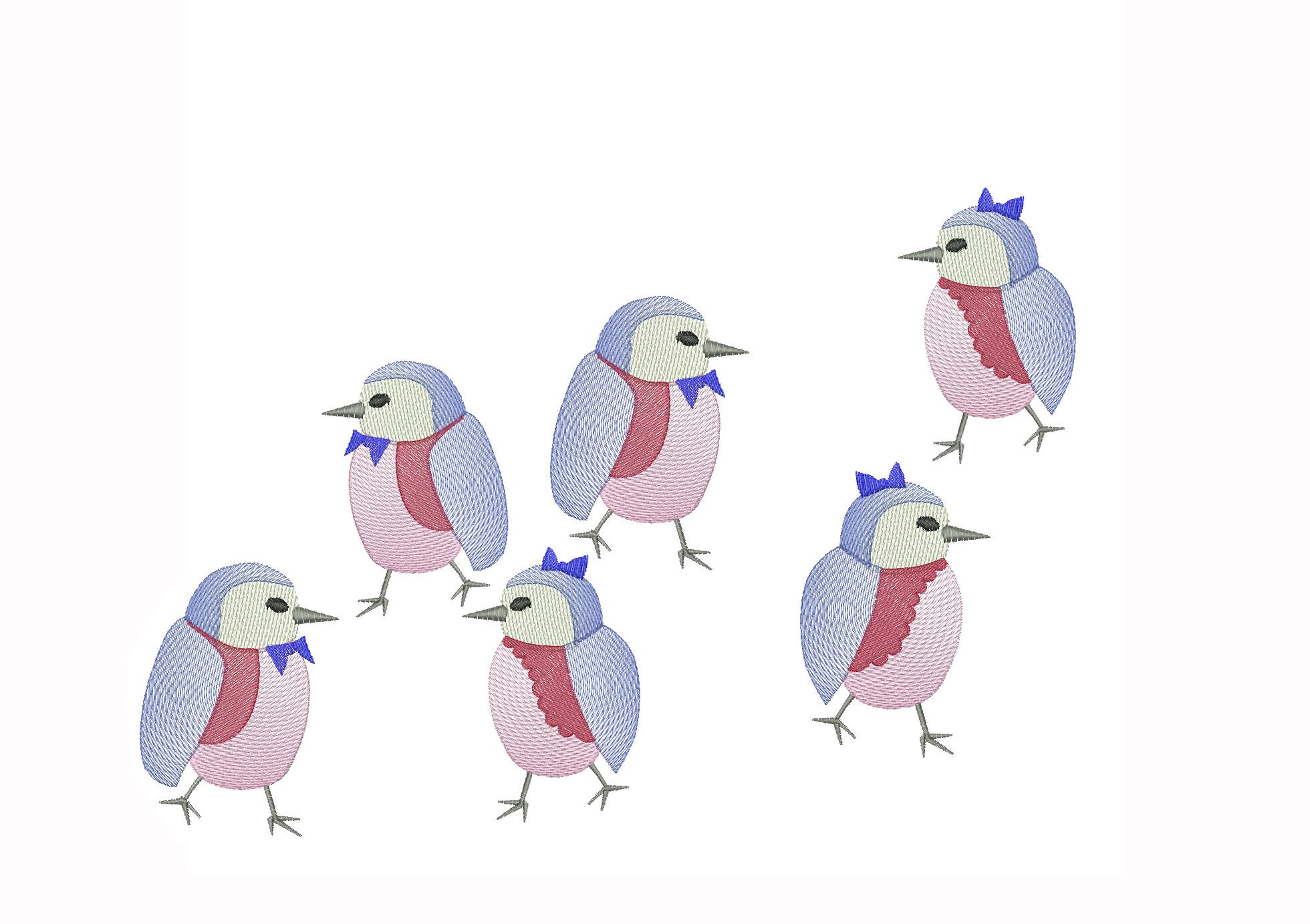 Two cute birds machine embroidery design full embroidery  etsy Two cute birds machine embroidery design full embroidery  etsy