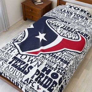 Texans Pride sammetsfilt | Fotbollslagsordmolndesign