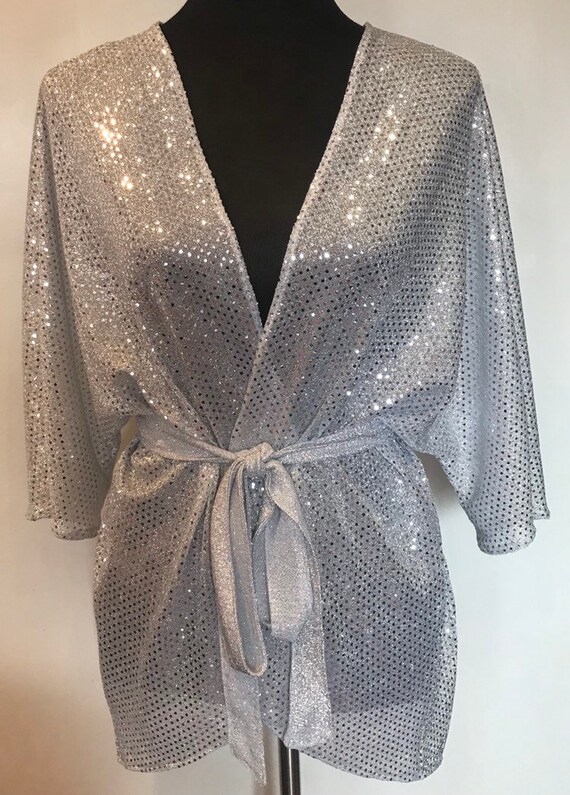 silver kimono jacket