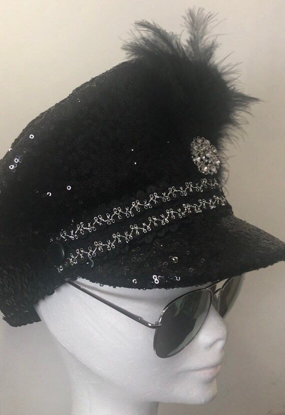 Black Sequin Military Captain's 