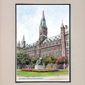 Georgetown University LIMITED EDITION Pen and Ink and - Etsy