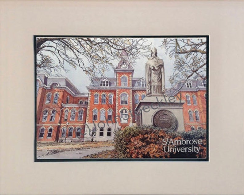 St. Ambrose University LIMITED EDITION Pen and Ink and Etsy