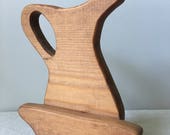 Wood pitcher-Country Craft-farm house-home decor-wood art-water pitcher-wash bowel and pitcher-brown-natural wood-decor-wash basin wood cut
