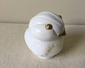 Vintage Avon snowbird perfume jar- white- bird figurine-white bird-knick-knack-home decor-bird art-art bird-perfume bottle-country farmhouse