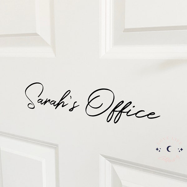 Vinyl Decal 'Home Office' Door Sticker // Working From Home Or Nursery/Children's Room Decor