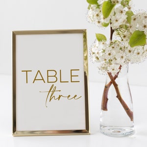 Vinyl Sticker Table Number Decal // Simple Wedding Reception Decorations // 5x2.5 // Gold, Silver, Black, White
