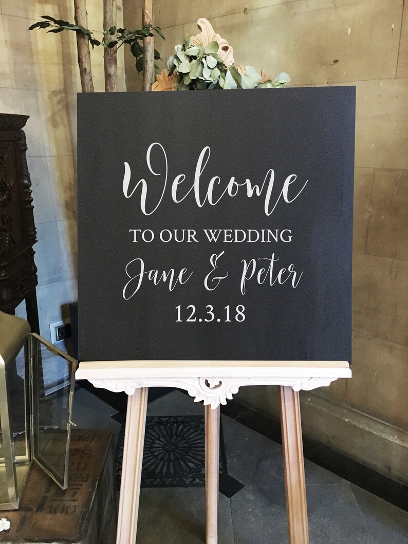 Vinyl Sticker Decal Wedding Welcome 18 22 30 Inches Wide Etsy