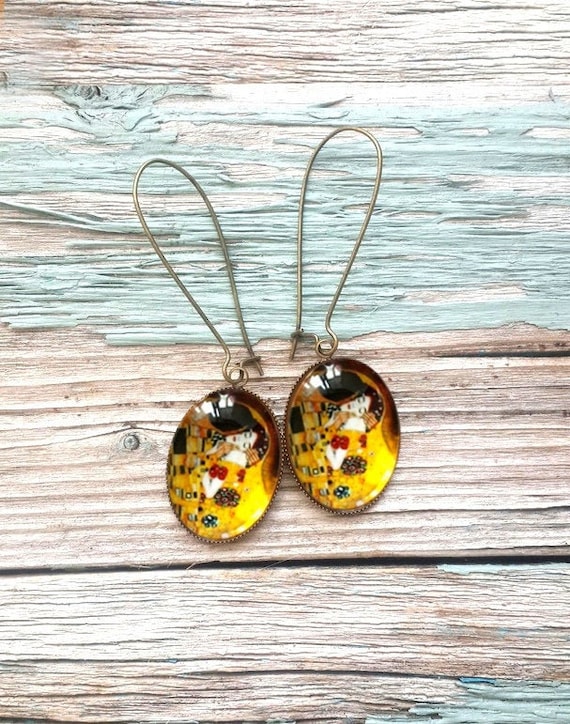 gustav klimt earrings